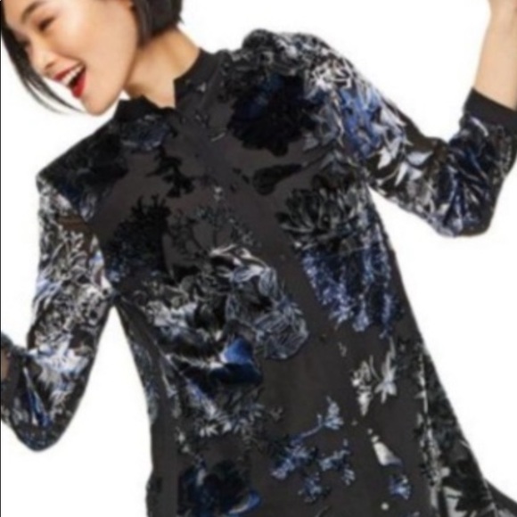 New MISOOK size 2X drama velvet tunic top - Picture 5 of 15